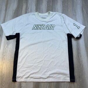 Nike Mesh Jersey Shirt Mens Large White Green Black Short Sleeve Vintage Y2K 00s